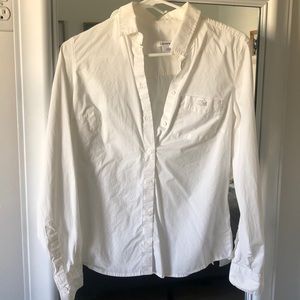 Lacoste Button Down Blouse Dress Shirt Slim Fit